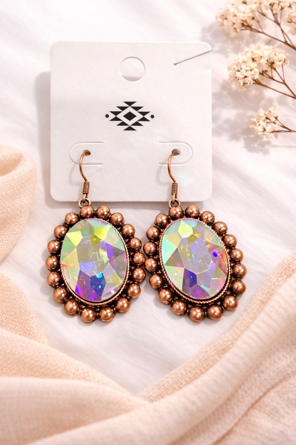 Bronze Crystal Earrings (m)