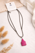 Pink Cow Tag Necklace (m)