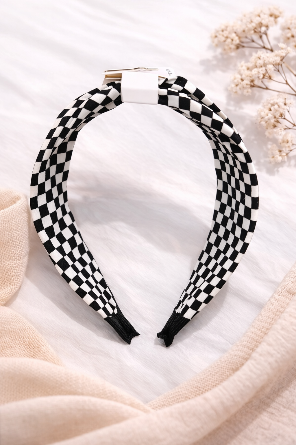 Black Checkered Headband (m)