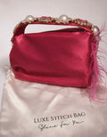 Red luxe stitch bag (v)