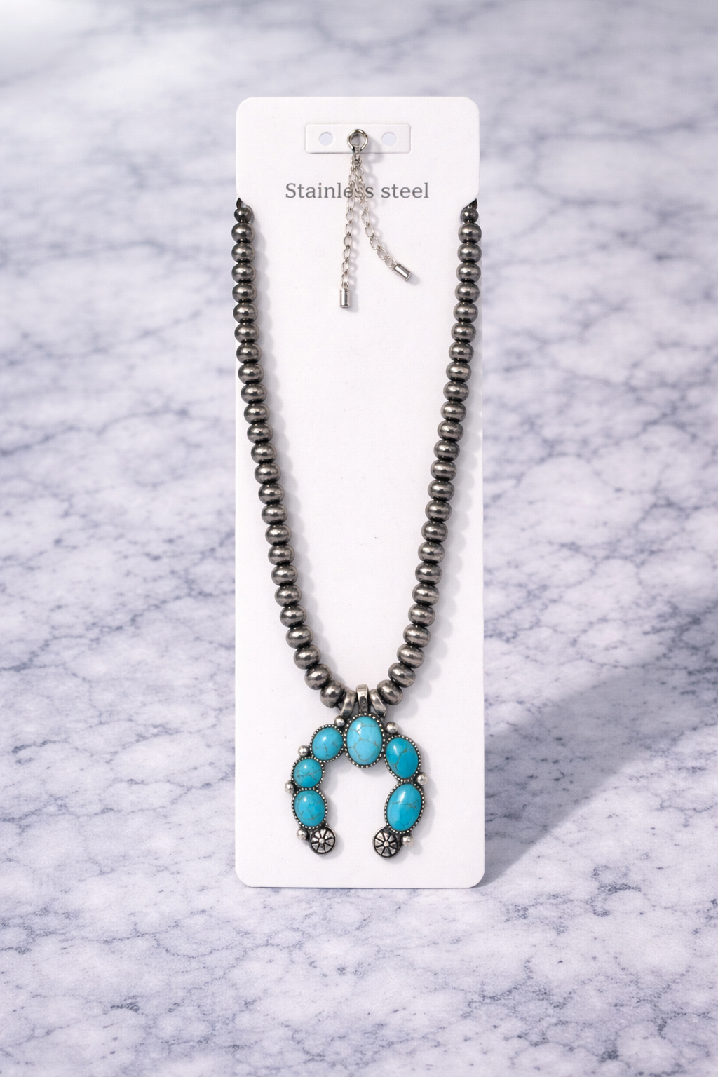 Teal Squash Necklace (m)