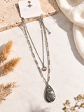 Silver layered Necklace (m)