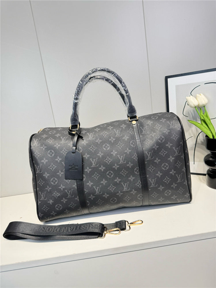 Black LV duffle bag