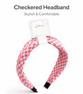Pink Checkered Headband