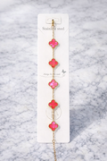 Pink clover Bracelet (m)