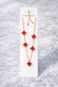Red Clover Necklace (m)