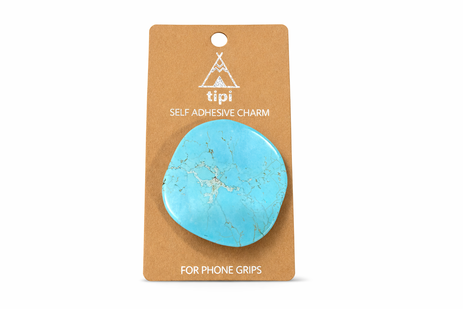 Teal Stone Phone Grip (m)