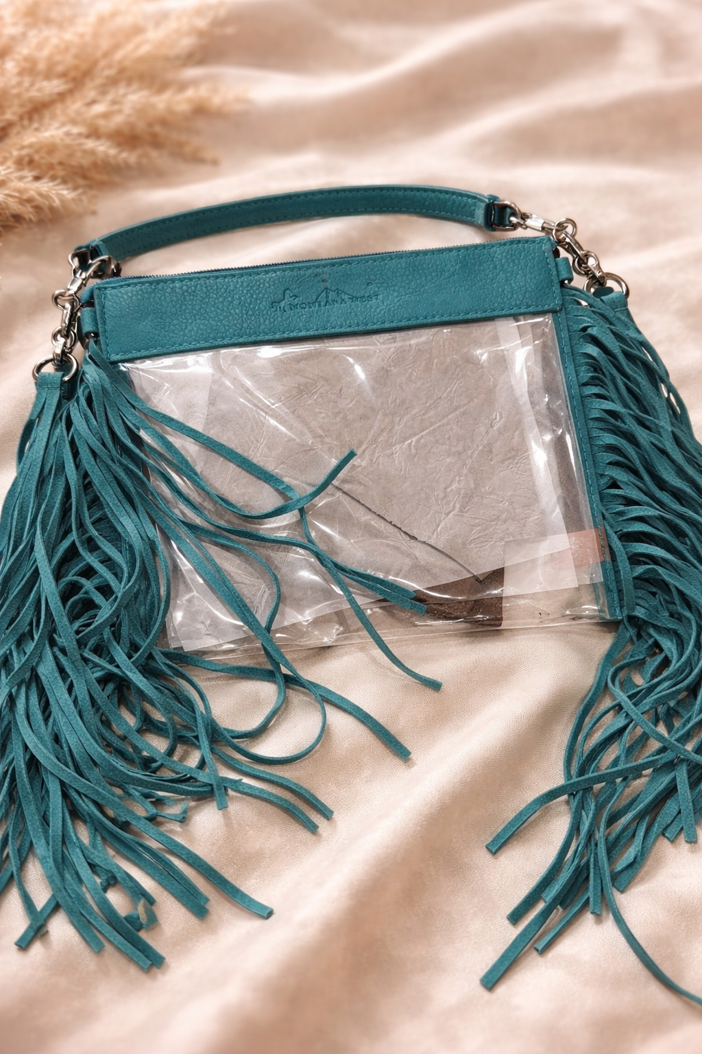 Teal Fringe Purse