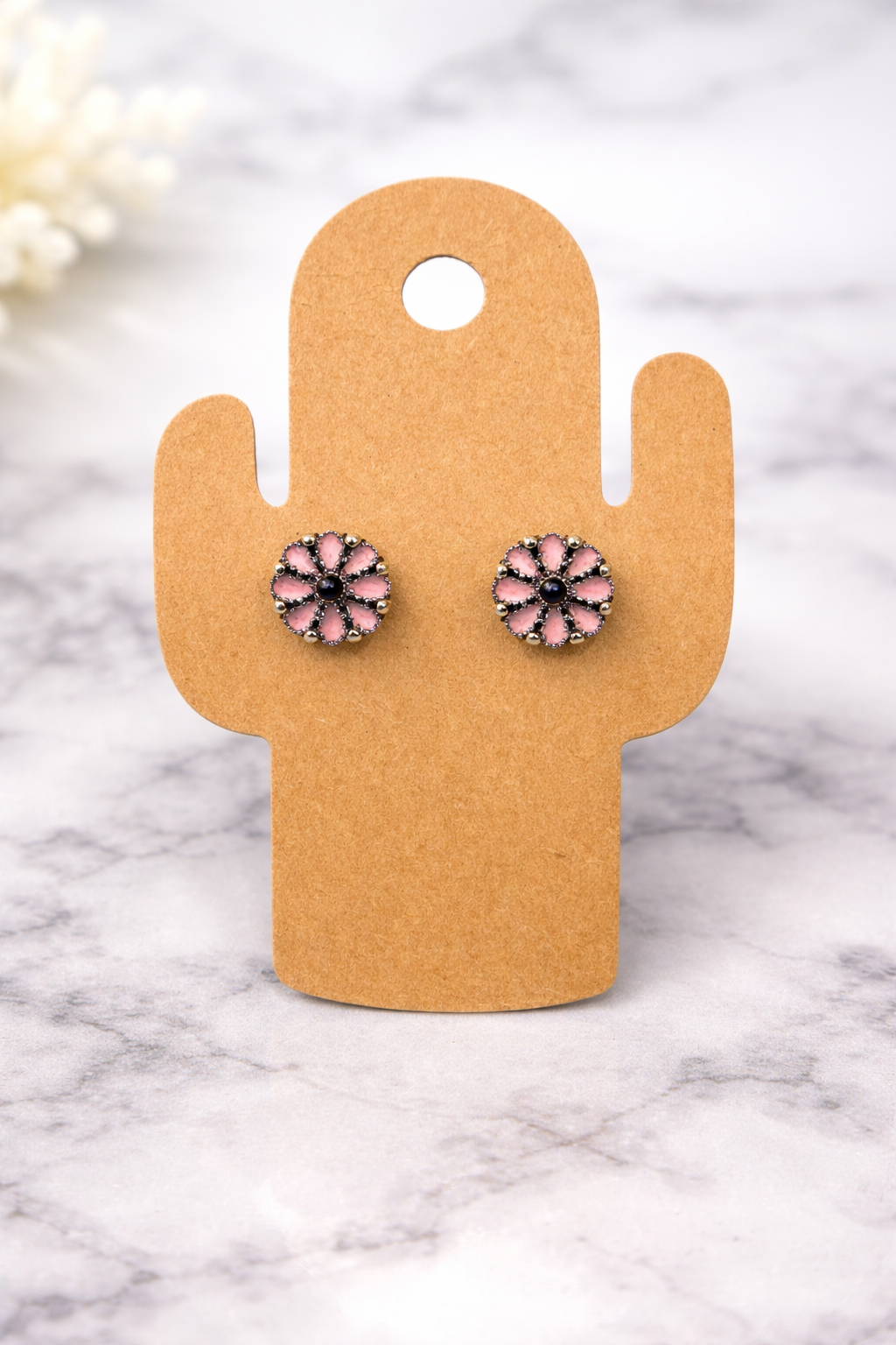 Pink Flower stud (m)
