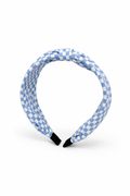 Blue Checkered Headband (m)