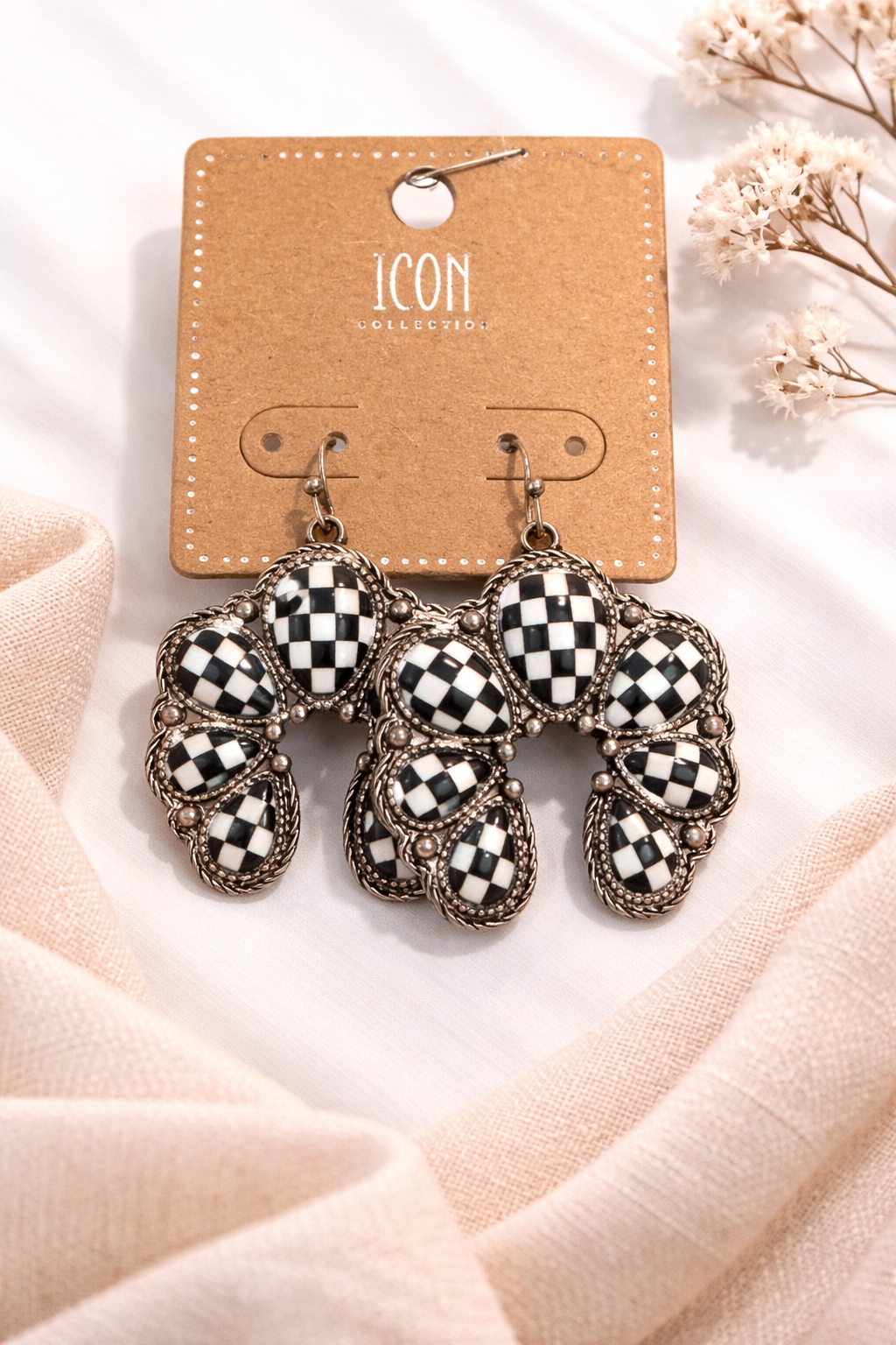 Checkered Earrings (m)