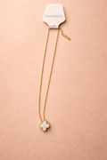 White Single Clover Necklace (m)